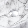 Oval Cloakroom Sink Countertop Basin 480x340mm Grey Marble Ceramic HandWash Bowl