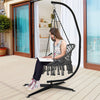 85" Metal Hammock Chair Stand Air Porch Swing Hanging Chair Holder Freestanding