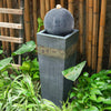 Large Rotating Ball Water Feature Garden Fountain LED Electric Statue Ornaments