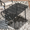 Outdoor Dining Table Metal Slatted Garden Patio Tables Bbq Drinks Serving Table