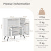 Industrial Side Cabinet Kitchen Sideboard Wooden Cupboard w/Adjustable Shelves