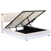 Ottoman Storage Bed 5ft King Size Upholstered Bed Frame Headboard, LED & USB