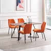 Set of 2 Velvet Dining Chairs Upholstered Armless Side Chairs Thick Cushion Seat