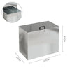 64L Galvanised Metal Storage Box Utility Compartment Feed Bin Outdoor Waterproof
