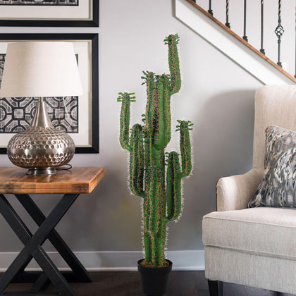 Large Potted Artificial Cactus Plant Fake Trees inPot Indoor Outdoor Home Office