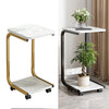 MDF Marble Top & Gold/Black Metal Frame Side Sofa End Coffee Table Bedside Desk