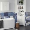 Corner Bathroom Cabinet Freestanding Bathroom Storage Unit, Open Shelves, White