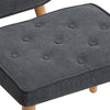 Modern Fabric Accent Chair with Ottoman Set Comfy High Back Armchair Home Office