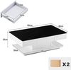 High Gloss Coffee Table for Living Room White Tempered Glass Top Coffee Table