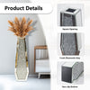 68cm Tall Floor Vase Sparkle Diamond Crushed Crystal Silver Mirrored Floor Vase