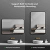 Wall Mounted Framed Mirror Vanity Makeup Bedroom Glass Dressing Mirror Shaped