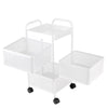 Mobile Metal Kitchen Rotating Storage Trolley Cart Utility Vegetable Shelf Rack