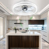 LED Ceiling Fan Light Dimmable Living Room Chandelier Lamp With Remote Control