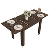 Expandable Dining Table Wooden Space Saving Compact 4-6 Seat Kitchen Desk Brown