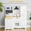 Kids Kitchen Playset, Toy Kitchen w/ Full Accessories - White