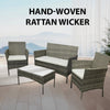 Rattan Garden Furniture Set 4 Piece Patio Table Chairs Sofa Outdoor Conservatory