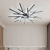 LED Ceiling Fan Light Dimmable Living Room Chandelier Lamp Remote Control 92cm