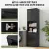 Kitchen Pantry Cabinet 190cm Tall Freestanding Cupboard w/Doors Black