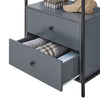 Industrial Open Wardrobe Clothes Rail Rack With 2 Drawers