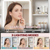 Dressing Table with Adjustable LED Light Vanity Table White Makeup Desk