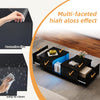 Black Coffee Table With 2 Drawers Storage, RGB LED Lights, Living Room Furniture