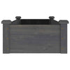 Garden Raised Bed with Liner Grey 120x45x25 cm Solid Wood Fir