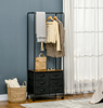 Metal Open Wardrobe Industrial Tall Storage Cabinet Clothes Hanger Chest Drawers