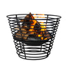 Mesh Fire Pit Black Garden & Patio Log Burner Outdoor Heater Modern Basket