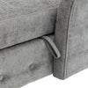 Chaise Lounge Upholstered Left Hand Sofa Grey Accent Chair with Storage & Pillow