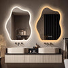Modern Irregular LED Bathroom Mirror Washbasin Backlit Aesthetic Fogless Mirror