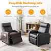 Kids Recliner Chair Ergonomic PU Leather Lounge Sofa w/ Adjustable Footrest