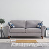 2, 3 Seater Linen Fabric Sofa Settee Couch Armchair with 2 Pillows Living Room