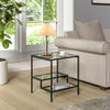 Square Tempered Glass Side Table Coffee Table Nightstand Living Room Bedroom