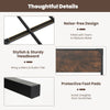 Double Bed Frame Industrial Metal Platform Bed with Headboard and Footboard