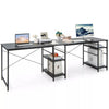 L-Shaped Corner Computer Desk PC Laptop Table Workstation w/ Storage Shelves