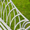 Grey Garden Bench Metal 2 Seater Patio Chair Outdoor Seating Ornate Design