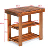 50 x 28 x 45cm 3-Tier Shoe Organizer Storage Shelf & Seat