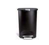 Kitchen Pedal Bin with Lid Lock, Silent Soft Close Lid, Strong Steel Pedal 50L