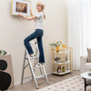 3-Step Ladder Aluminum Portable Folding Step Stool Household Ladder Non-Slip