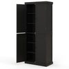 4 Door Kitchen Pantry 184cm Tall Buffet Cabinet Modern Storage Cabinet Organizer