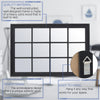 Black Industrial Style Window Style Rectangle Wooden Frame Wall Mirror Decor