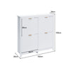 Shoe Storage Cabinet Cupboard 4 Door Hallway Organiser Compact Space Saver