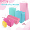 Toddlers Foam Climbing Blocks 6 Pieces Indoor Climb and Crawl Activity Playset