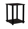 2-Pack Dark Walnut End Table, Side Table, Nightstand - Modern Furniture Set