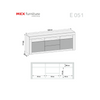 TV Unit I 160cm I Sideboard I Cabinet I Grey High Gloss Doors I Storage