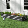 Garden Raised Bed Galvanised Steel Outdoor Planter Pot Vegetable Flower Herb Box