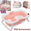 Portable Baby Bath Tub Toddler Bathtub with Thermometer Collapsible Baby Shower
