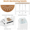 Semicircular Shower Bench 2-Tier Bath Bench Seat Bathroom Inside Shower Stool
