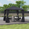 Party Marquee Garden Gazebo With Curtain W/Ground Stake Sturdy Furniture