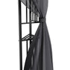 4x3m Gazebo Garden Pergola Canopy Pavilion w Curtain Netting Sidewalls Dark Grey